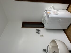 リビングとつながっている洗濯スペース。